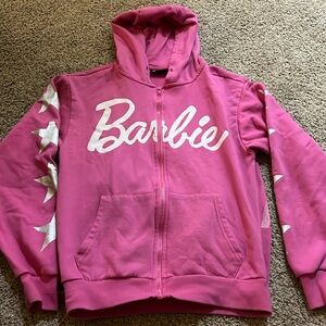Barbie pink zip up size small
